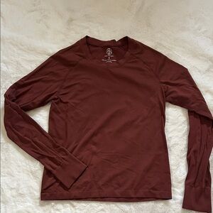 Women's Maroon Long Sleeve Top